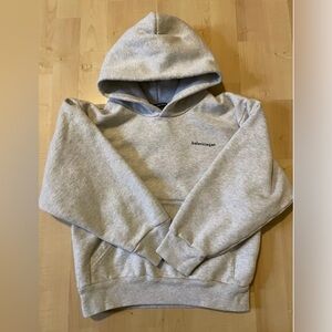 Authentic Balenciaga Kids Grey Hoodie Size 8 Unisex